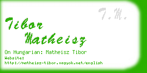 tibor matheisz business card